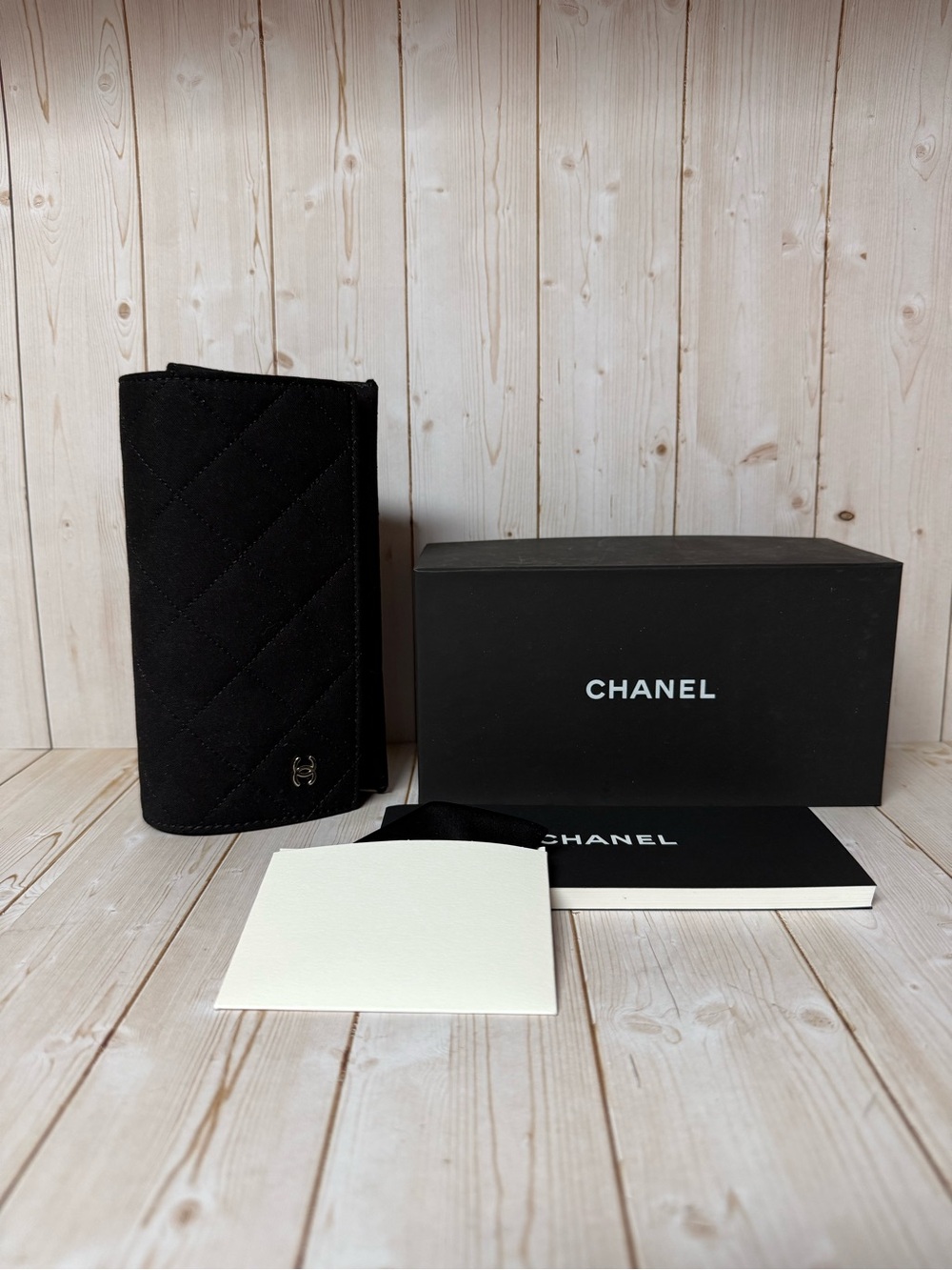 CHANEL Quilted Sunglasses Case Black